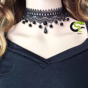 Trendy Gothic Lace Collar Necklace